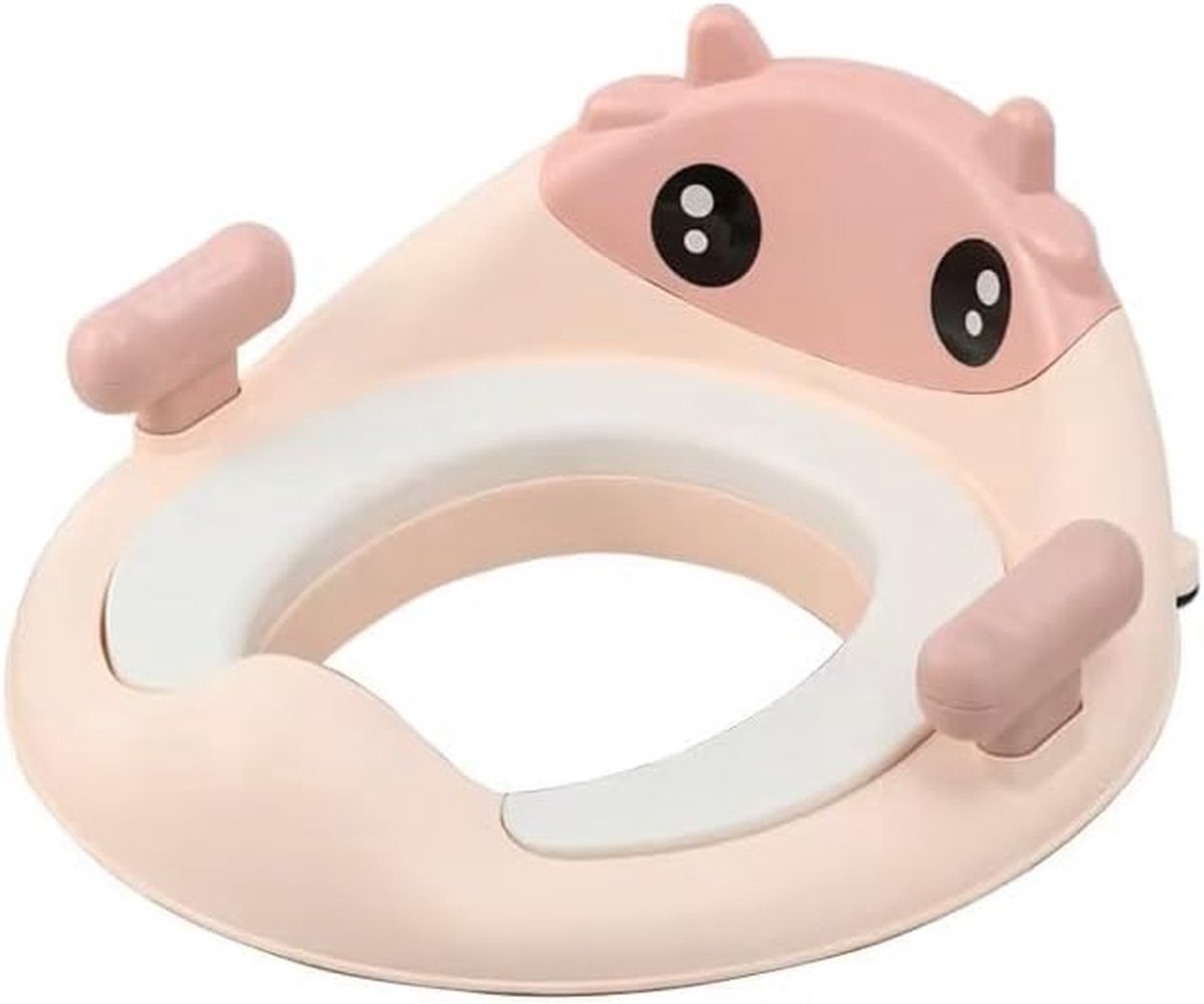 Goedkoopste Kindertoiletbril Met Trapje En Comfortabele Zitting (Roze