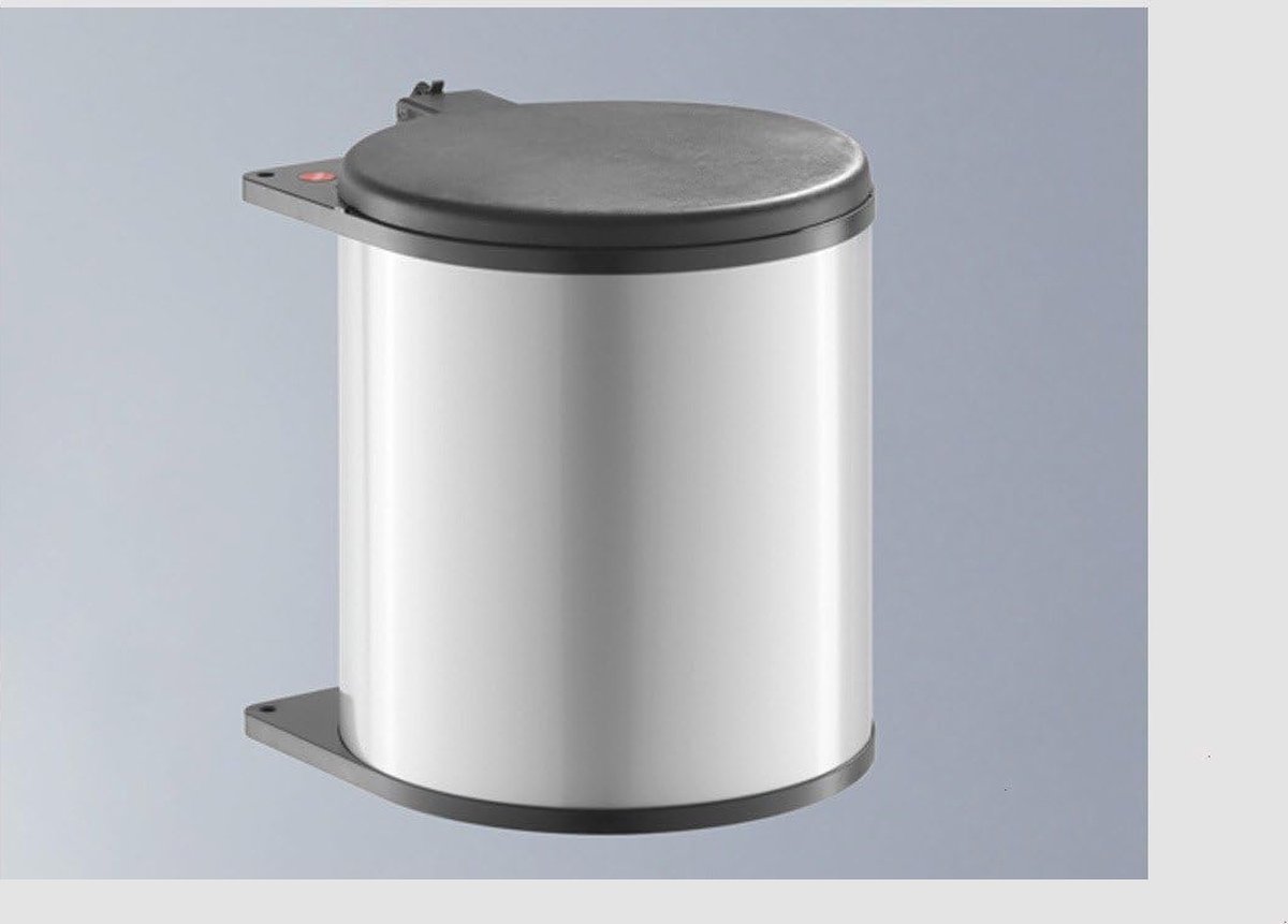 Goedkoopste Keukenafvalemmer 15 Liter - Inbouwmodel voor Onderkastbreedte 400mm - Kunststof Zwart