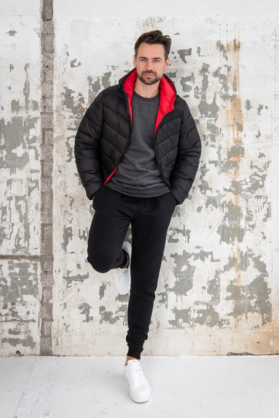 Cappuccino Italia - Veste d'hiver à capuche pour homme Zwart - Zwart - Taille XL