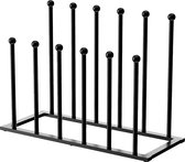 Somstyle Laarzenrek voor 6 Paar - 73 x 25 x 44.5 CM - Schoenenrek voor Laarzen & Schoenen - RVS - Zwart