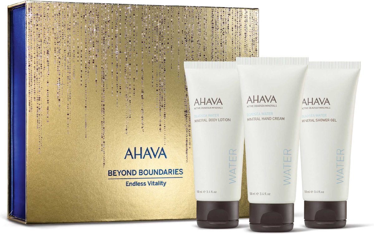 Goedkoopste AHAVA - Holiday Collection - Endless Vitality - Bevat 1 Mineral Body Lotion 100ml Mineral Hand Cream 100ml Mineral Shower Gel 100ml Sample Crystal Osmoter™ X6 Serum 0.5ml
