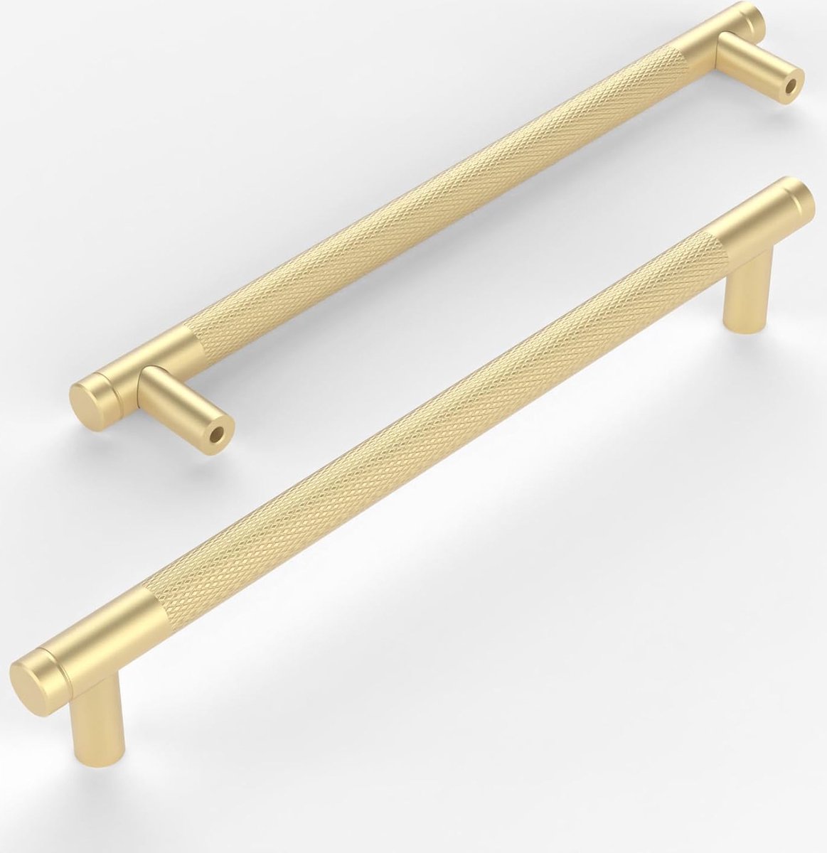 Gekartelde Gouden Kastgrepen - 10 Stuks, 192 mm Gatafstand, Vintage Meubelgrepen voor Keuken en Commode