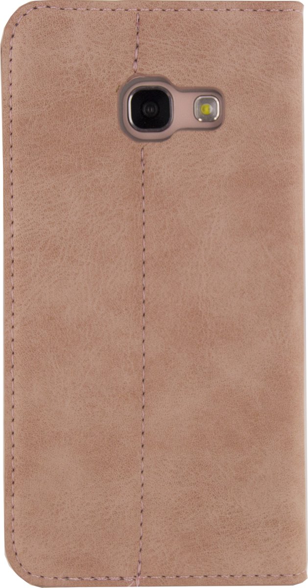 Mobilize Telefoonhoesje geschikt voor Samsung Galaxy A3 (2017) Hoesje | Mobilize Premium Gelly Bookcase Portemonnee | Pasjeshouder voor 1 Pasje | Telefoonhoesje voor Pinpas / OV Kaart / Rijbewijs - Roze