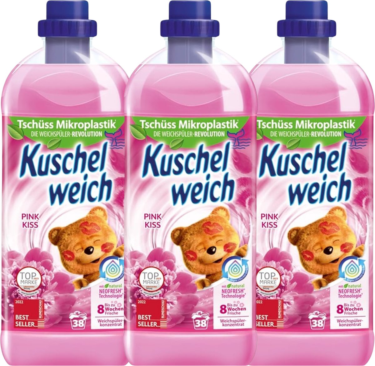 Goedkoopste Kuschelweich - Wasverzachter - Pink Kiss - 3 Liter - Voordeelverpakking - 3 Flessen