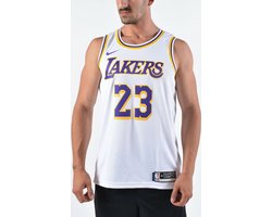 Nike Lakers Association Edition Swingman Nike NBA-jersey - Trainingspak - Maat XXL - Wit/Amarillo/Field Purple / Wit Paars - Lakers - Basketbal - Unisex Trainingspak
