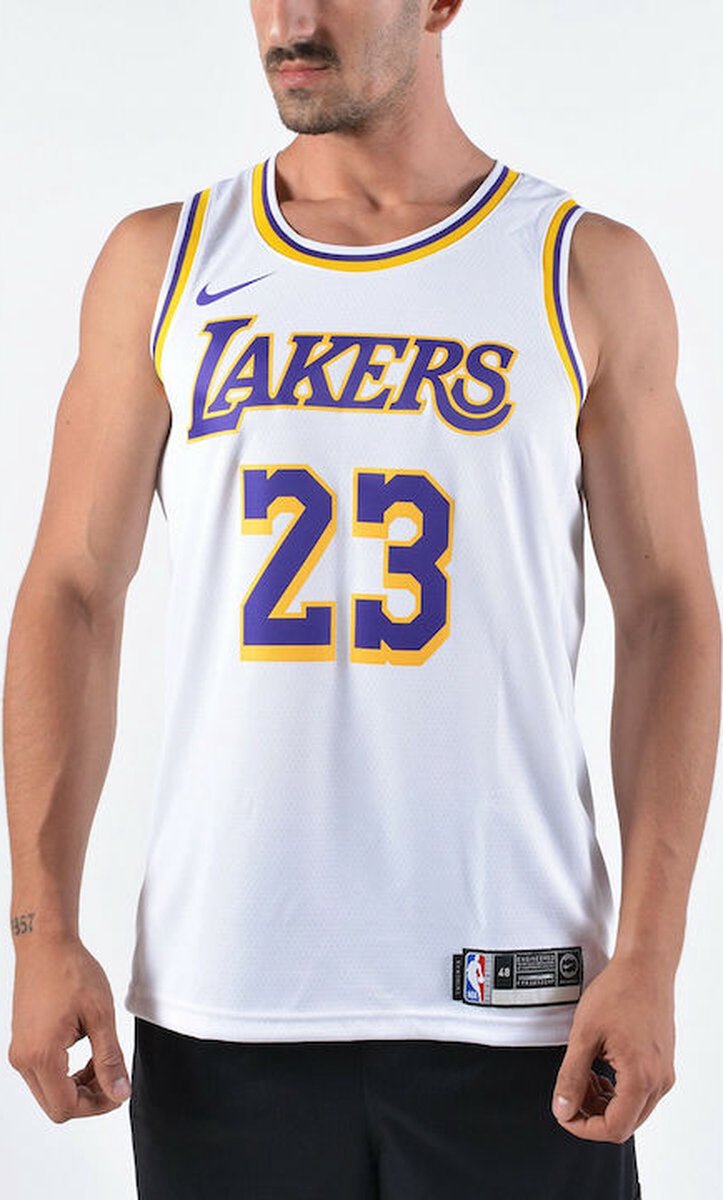 Nike Los Angeles Lakers LeBron James Association Jersey Wit