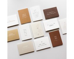 12x hippe gekleurde kerstkaarten (A6 formaat) - kerst kaarten om te versturen - kaartenset - kaartjes blanco - kaartjes met tekst - luxe kerstkaarten - feestdagenkaarten - kerstkaart - wenskaarten