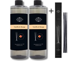 Top 10 beste geurstokjes en huisparfum 2026: Scentchips Geurstokjes Navulling Vanille Mango Set 2 x 400 ml
