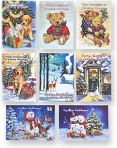 50 Luxe cartes de Noël et du Nouvel An - 9.5x14cm - 2 x 25 doubles cartes avec enveloppes - série Nature
