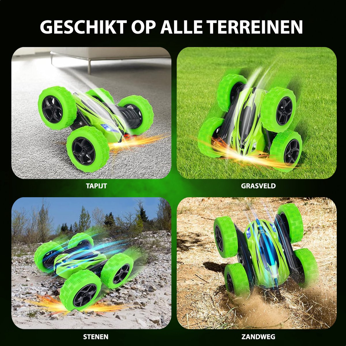 Bestuurbare Auto All-Terrain - RC Auto met 2 Accu's - Waterdicht - Speelgoed Autos Jongens - Buitenspeelgoed - Race Car - Afstandsbestuurbare race Auto Radiografisch — afbeelding 5