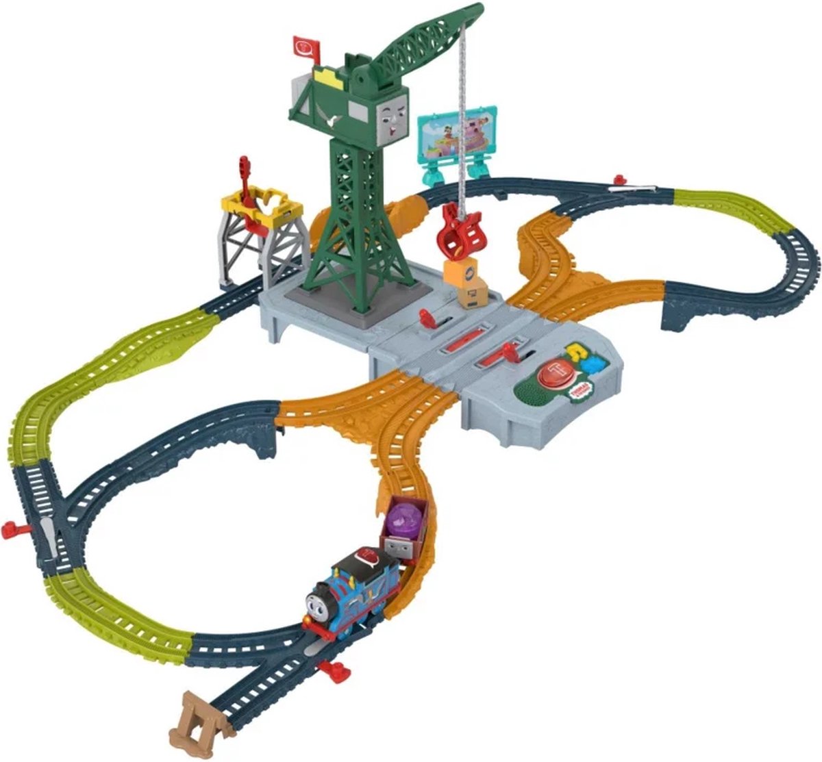 Fisher Price Thomas de Trein Trackmaster motorized Talking Cranky Delivery Set bol