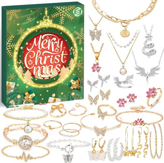 Equivera adventskalender - Verzorgingsadventskalender 2024 voor Meisjes – 24 Verzorgingsproducten – Beauty Adventskalender met Bodylotion – Badbruisballen – Douchegel – Shampoo – Handcrème en Meer – Kerstkalender