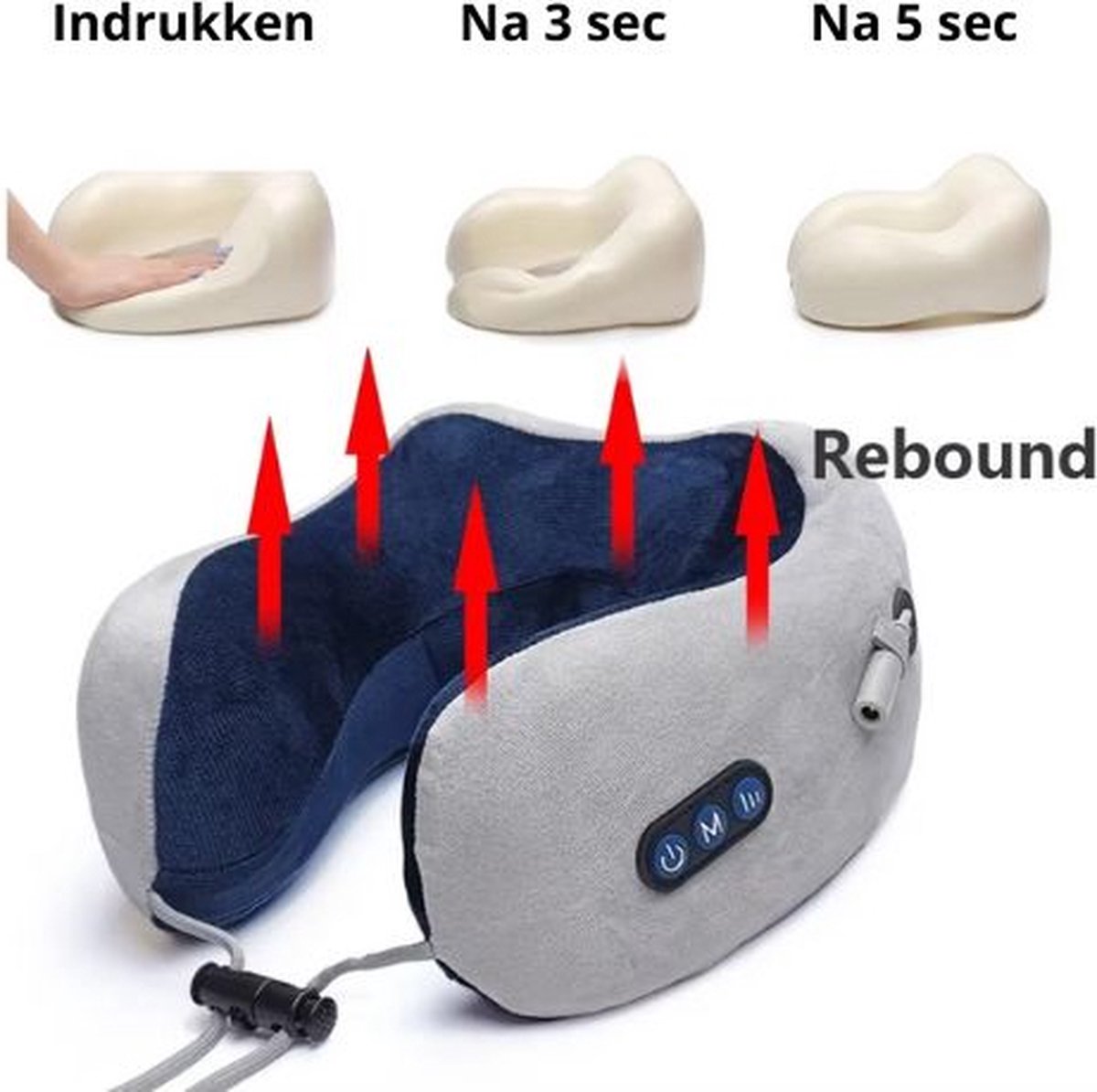 Norskland Massage Kussen - Travel & Reis Kussen - Nek & - afbeelding 2