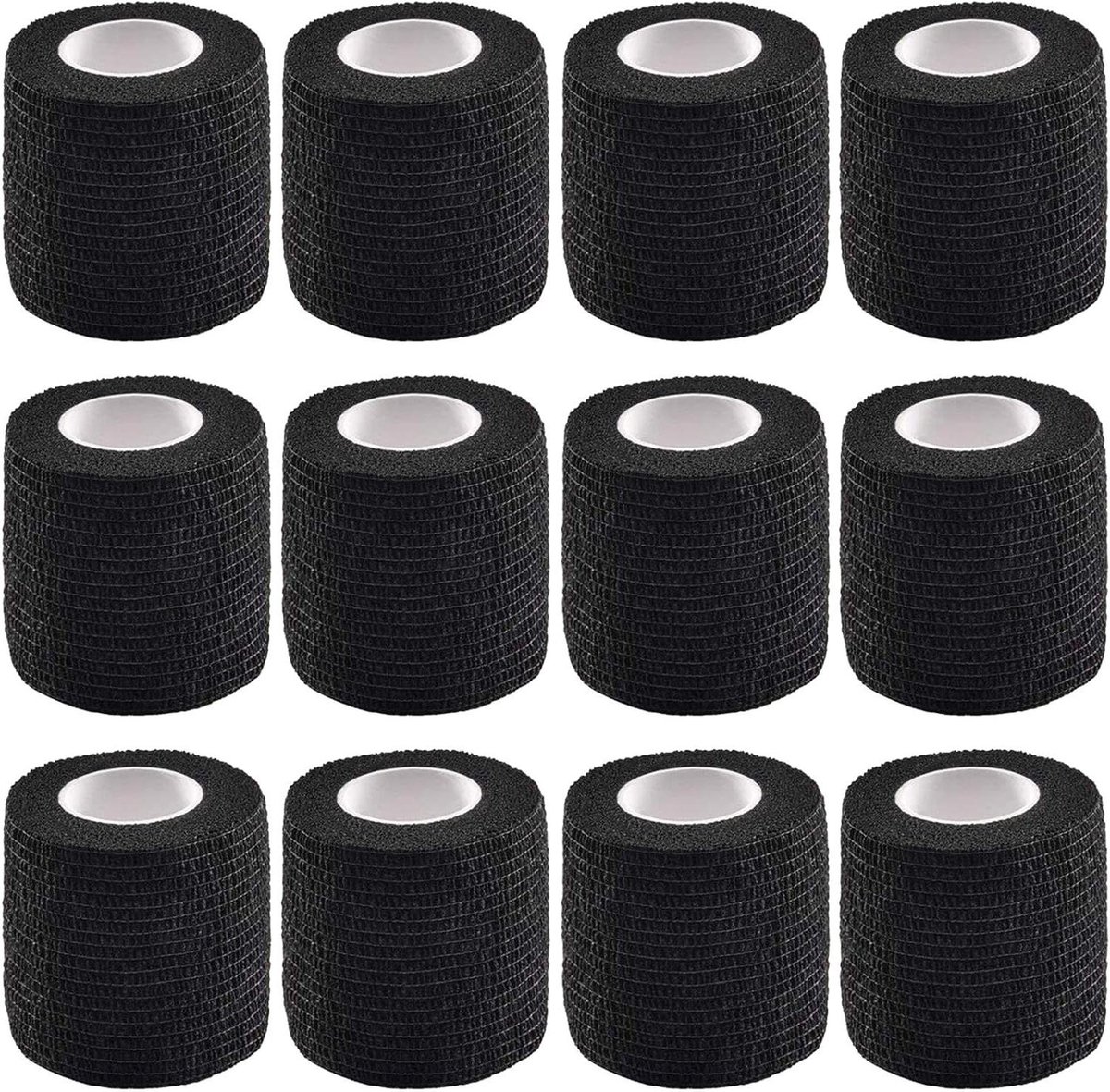 12 rollen zelfklevende elastische plakbandage cohesive bandage - tattoo-machine grip - tattoobenodigdheden - sport vingerpols verband - huisdieren - 5 cm x . .