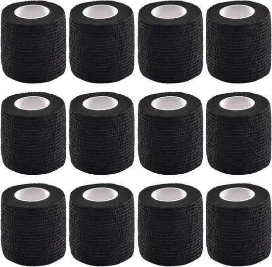 Tattoo Grip Tape – 12 Rollen, Selbstklebend, Elastisch, 2.5 Cm X 4.5 M, Für Tätowiermaschinen & Sport