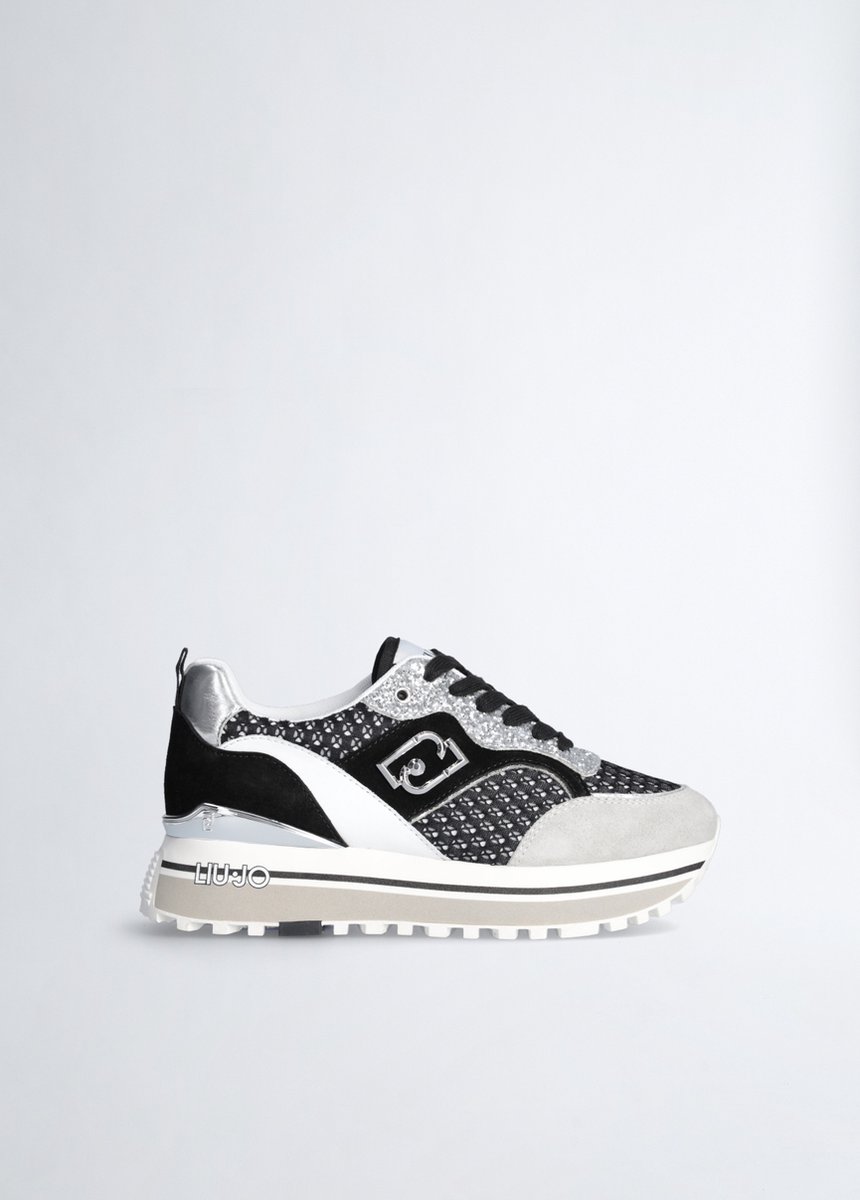 Liu Jo sneaker Maxi Wonder 73 Black Silver m40 BA4059TX394