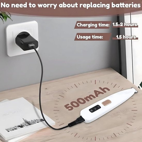 Huisdiervoet- en hondentondeuse - Oplaadbaar - Geluidsarm - Elektrische haartrimmer - Led - Poten, ogen, oren, gezicht, stuitje - Wit