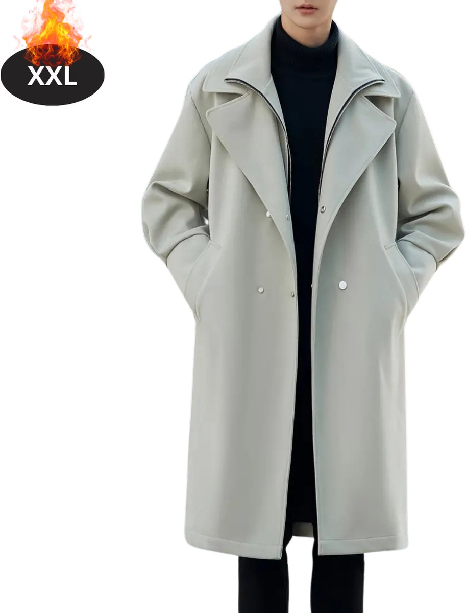 Nivard Mantel Heren Tussenmantel Jas Mantelpakje Trenchcoat Overjas Overcoat Winter Wilg Groen