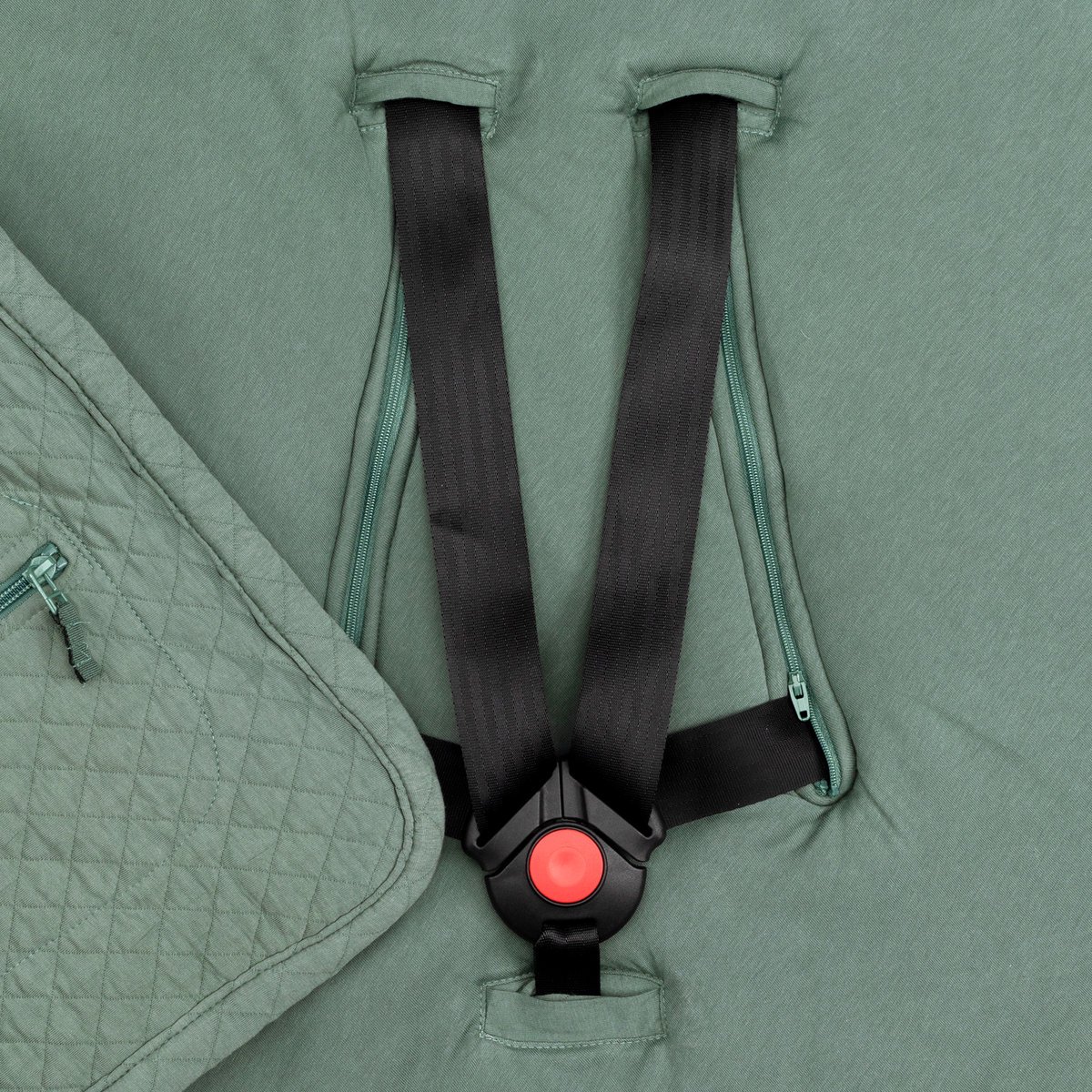BEMINI Voetenzak - Biside 0-12m - Tussenseizoen comfort - Green