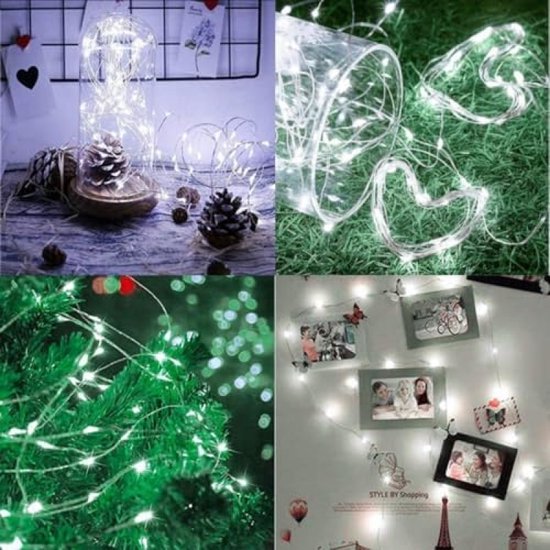 Mitening Lichtsnoer met klemmen voor foto's, 8 modi, 40 leds, fotoclips, lichtketting, USB/batterijvoeding, fotoverlichting, ketting voor kamer, slaapkamer, foto's, Kerstmis, bruiloft, decoratie