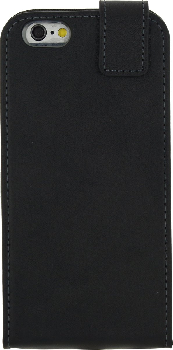Mobilize Telefoonhoesje geschikt voor Apple iPhone 6s Hoesje | Mobilize Classic Gelly Flipcase | Pasjeshouder voor 1 Pasje | Telefoonhoesje voor Pinpas / OV Kaart / Rijbewijs - Zwart