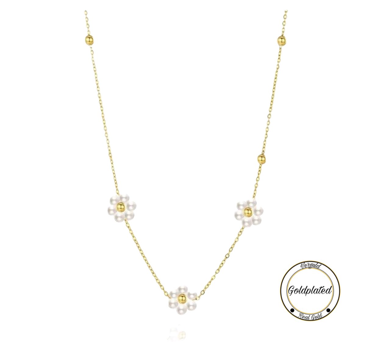 Soraro Bloemen Armband & Ketting Set | Goldplated | Flower | Soraro Dames Armband | Soraro Dames Ketting | Elegante Set | Dames Armband & Ketting