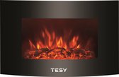 Tesy - Decoratieve elektrische haard - 1000-2000W - (36-42 m³) - Wandmontage - Zwart