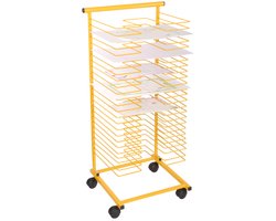 Eduplay droogrek papier geel - stevig metalen kunstwerk droogrek.