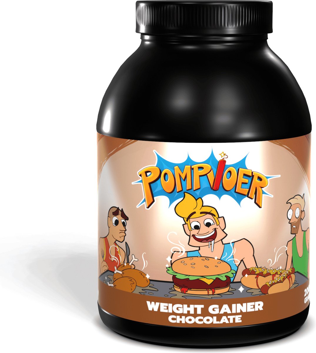 Goedkoopste POMPVOER - WEIGHT GAINER - CHOCOLADE - 2000 GRAM (33 shakes