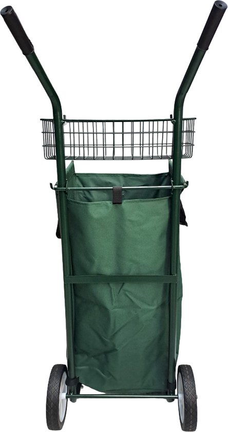 RedTools - SALE - Tuinafval verzamelaar - Tuinkar voor snoei en bladafval - Tuinhandkar met duurzame Zakhouder - Trolley - Tuinwagen - Licht van Gewicht, Sterk in gebruik - Superhandig