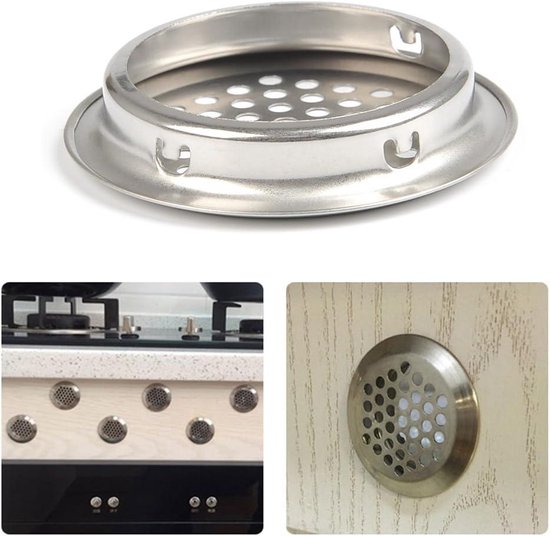 QUARKZMAN 19 mm (3/4) rond ventilatierooster, 30 stuks roestvrijstalen