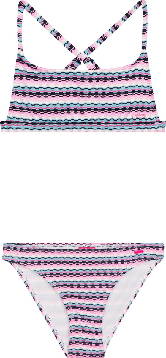 Protest Prtmae Jr – Bandeau bikini set Meisjes – Verstelbare bandjes – Softcup Blauw