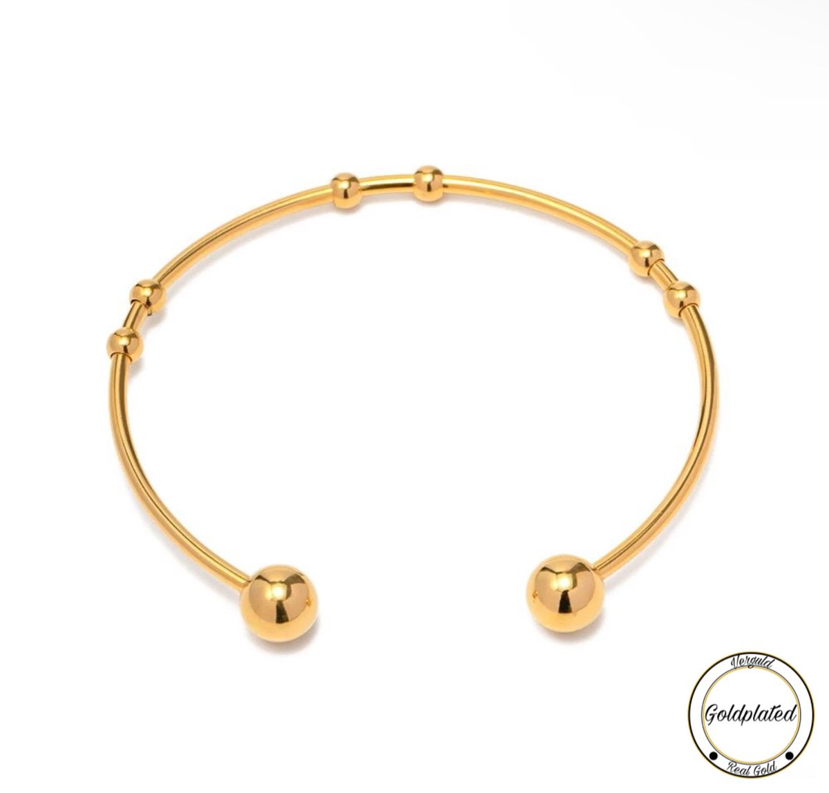 Soraro Goudkleurig Bangle | Goudkleurig | Armband | Dames Armband | Vrouwen Armband | Elegante Armband | Cadeau Voor Haar | Verjaardag Cadeau