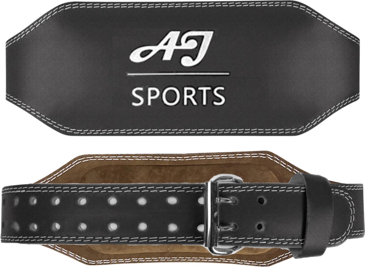 AJ-Sports Lifting belt - Maat S - Roller gesp - Powerlift riem - Fitness riem - Weightlifting belt - Gewichthefriem - Krachttraining - Powerlifting - Fitness - Leren Riem