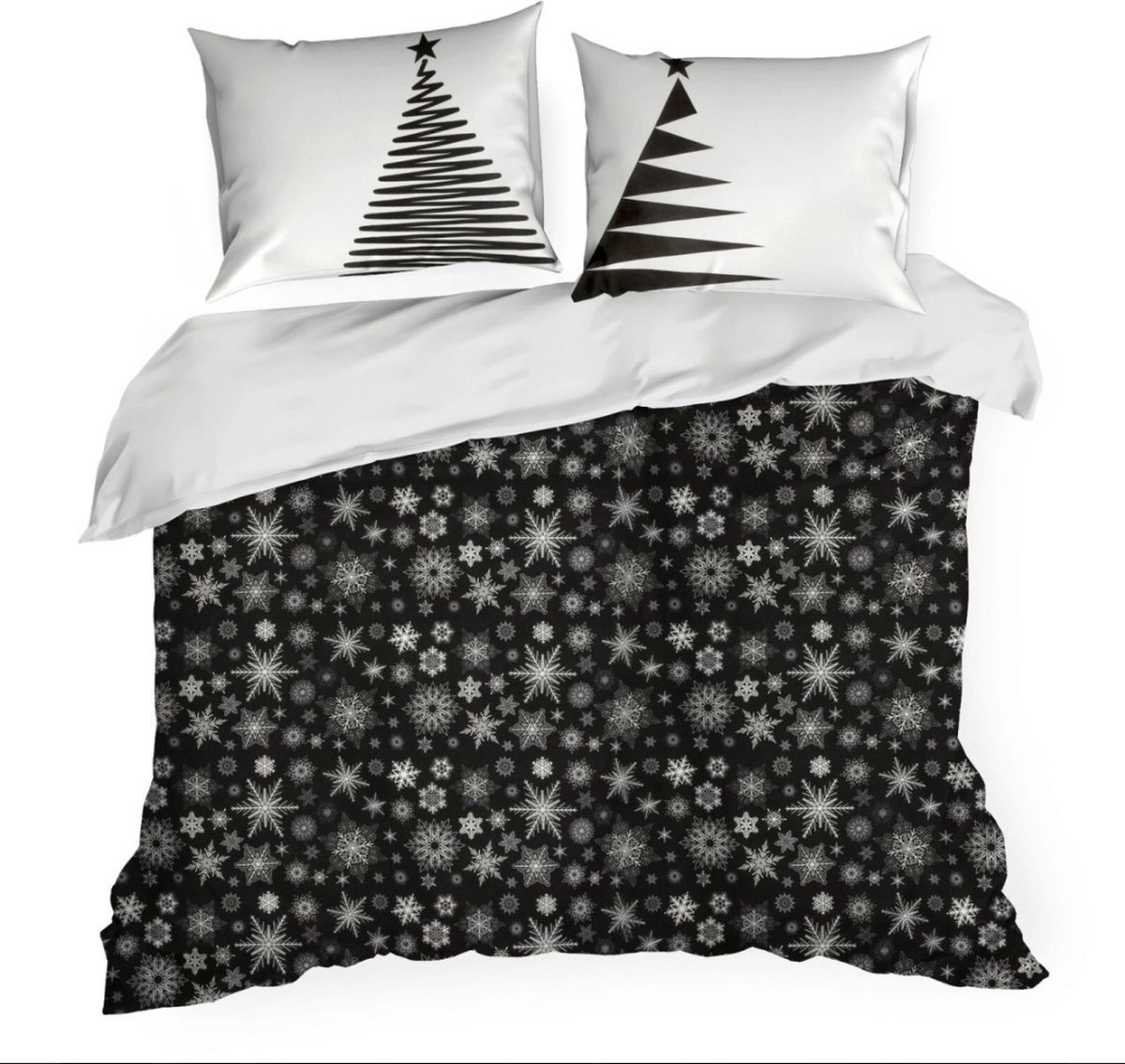 Dekbedovertrek en 2 kussenslopen. 160 cm x 200 cm. Kerst patroon. Materiaal Katoen. 3 - delige. Kerst accessoires - Kerstcadeau - kerst actie fijne kerst - kerstavond - fijne kerstdagen - sinterklaas - Winterafbeeldingen - Kerstmis - nieuw jaar