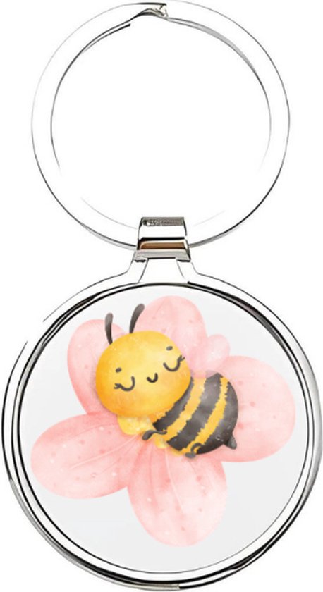 Akyol - Bijen Sleutelhanger - bij - Dierenliefhebbers - Bee - wesp - hommel - dieren - insecten - honing - honingraad - wespenkoningin - tuindieren - vliegend insect - dierendag - 4 x 7,5 CM