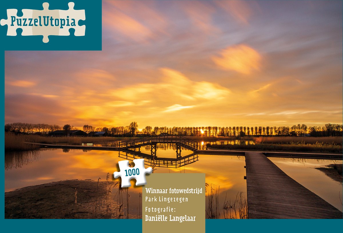 PuzzelUtopia Legpuzzel Winnaar fotowedstrijd zonsondergang Park Lingezegen