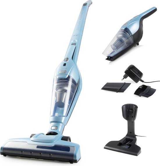 PRIMO PR507SV Steelstofzuiger Draadloos 2-in-1 - Stofzuiger Zonder Zak - Kruimelzuiger - HEPA Filter - Blauw