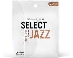 D'Addario ORRS03ASX2H Organic Select Jazz Unfiled Altsaxofoonrieten, Sterkte 2 Hard, Individueel Verzegeld, 3-Pack