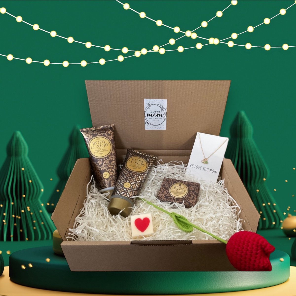 Goedkoopste We Love You, Mom - cadeau voor Moederdag - Kerst - kerstcadeau - kerstgeschenkset huidverzorging - kerstpakket - Valentijn cadeau - cadeau voor vrouw - geschenkset Moederdag