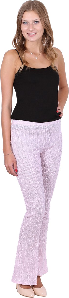 Roze glanzende bell bottoms van John Zack .