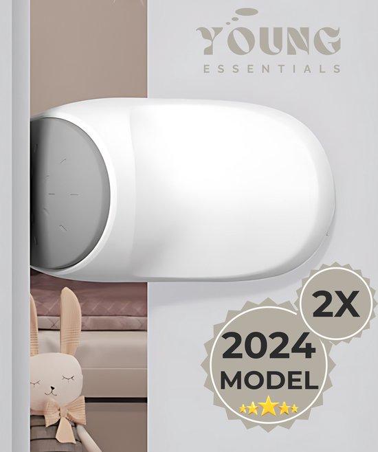 Young Essentials - Deurstopper - 2 Stuks - Wit - Deurstopper Kinderen - Deurstoppers Voor Binnen - Kinderveiligheid - Deurstop - Deurstop Kinderen - Baby veiligheid - Deurstopper Dier