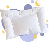 Zavelo Baby & Peuter Kussen Ukkepuck 60x70 cm - Kinderkussen - Extra Plat Hoofdkussen - 100% katoenen Tijk - Anti-Allergisch