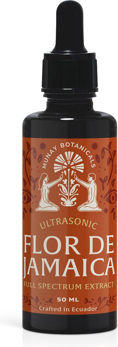 Goedkoopste Flor de Jamaica Extract - 50 ml - 25 doseringen - Hibiscus sabdariffa - Ultrasonic Full Spectrum Extract - Antioxidanten, Vitamine C, Hydratatie