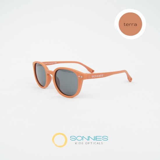 Sonnies - Lunettes de soleil Kinder Palermo Terra - Âge 7-12 ans - verres polarisés avec protection UV400 - monture légère - pliable et flexible - garçons et filles - lunettes de soleil pour enfants - couleur terre cuite