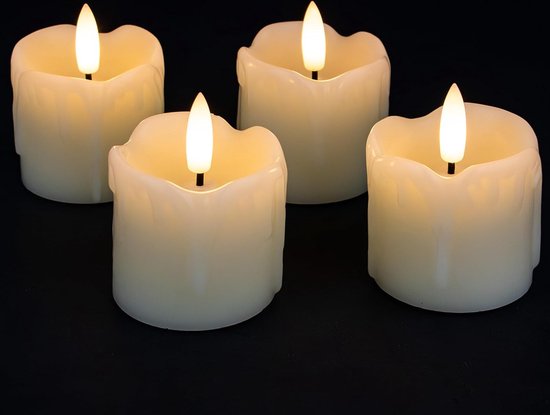 12 kaarsen, was, diameter 5 cm, hoogte 8 cm, wit