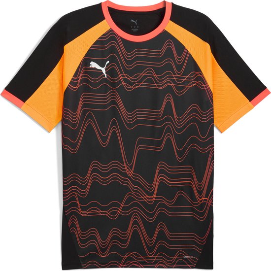 Foto: Puma individualliga graphic jersey heren sportshirt puma black glowing red