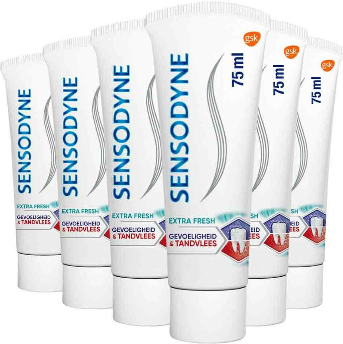 Goedkoopste 6x Sensodyne Tandpasta Gevoeligheid & Tandvlees Extra Fresh 75 ml