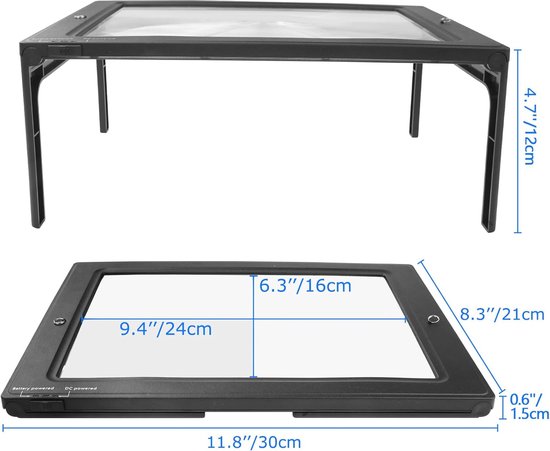 Loupe avec Siècle des Lumières LED - Loupe 5x pour la lecture et les loisirs - Portable et pliable