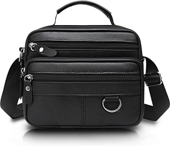 Grote zwarte vegan leren draagtas, handgemaakte shopper, extra grote handtas - België Grote zwarte vegan leren draagtas, handgemaakte shopper, extra grote handtas - België